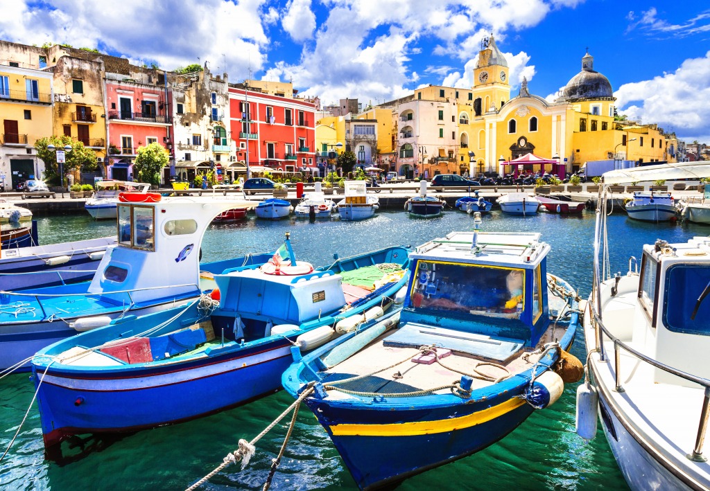 Procida Island, Italy jigsaw puzzle in Puzzle of the Day puzzles on TheJigsawPuzzles.com