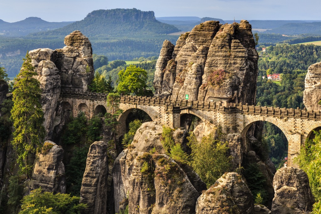 Bastion Bridge, Saxony, Germany jigsaw puzzle in Bridges puzzles on TheJigsawPuzzles.com