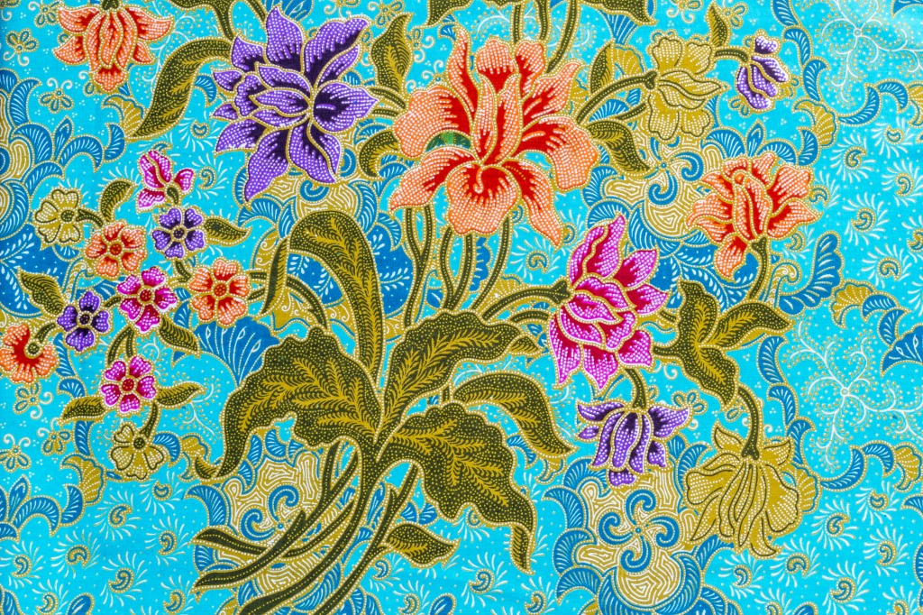 Flower Batik jigsaw puzzle in Handmade puzzles on TheJigsawPuzzles.com