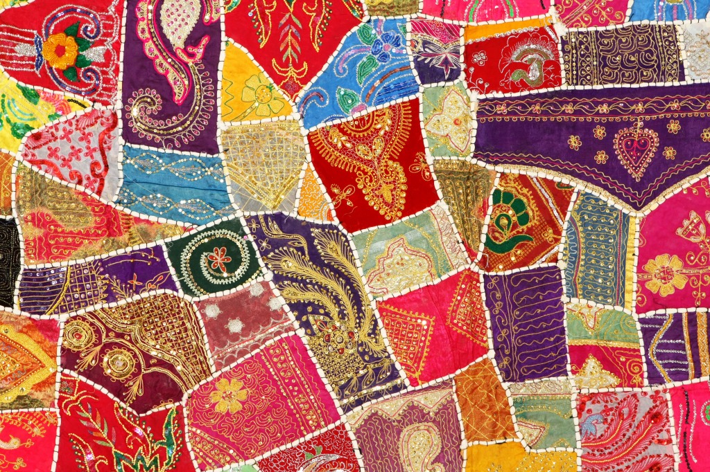 Traditional Indian Cloth jigsaw puzzle in Handmade puzzles on TheJigsawPuzzles.com