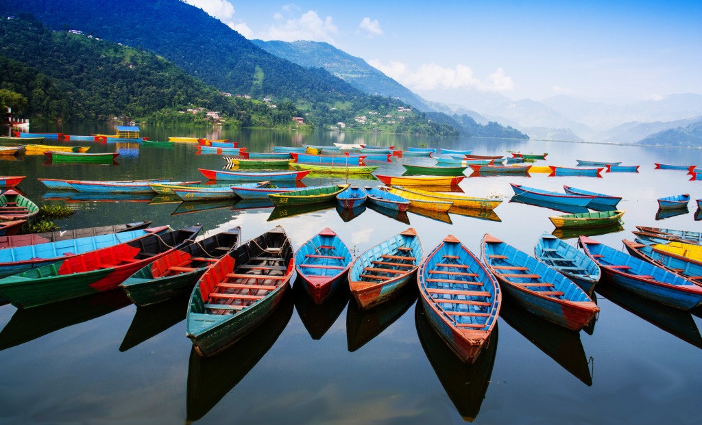 Phewa Lake, Nepal jigsaw puzzle in Great Sightings puzzles on TheJigsawPuzzles.com