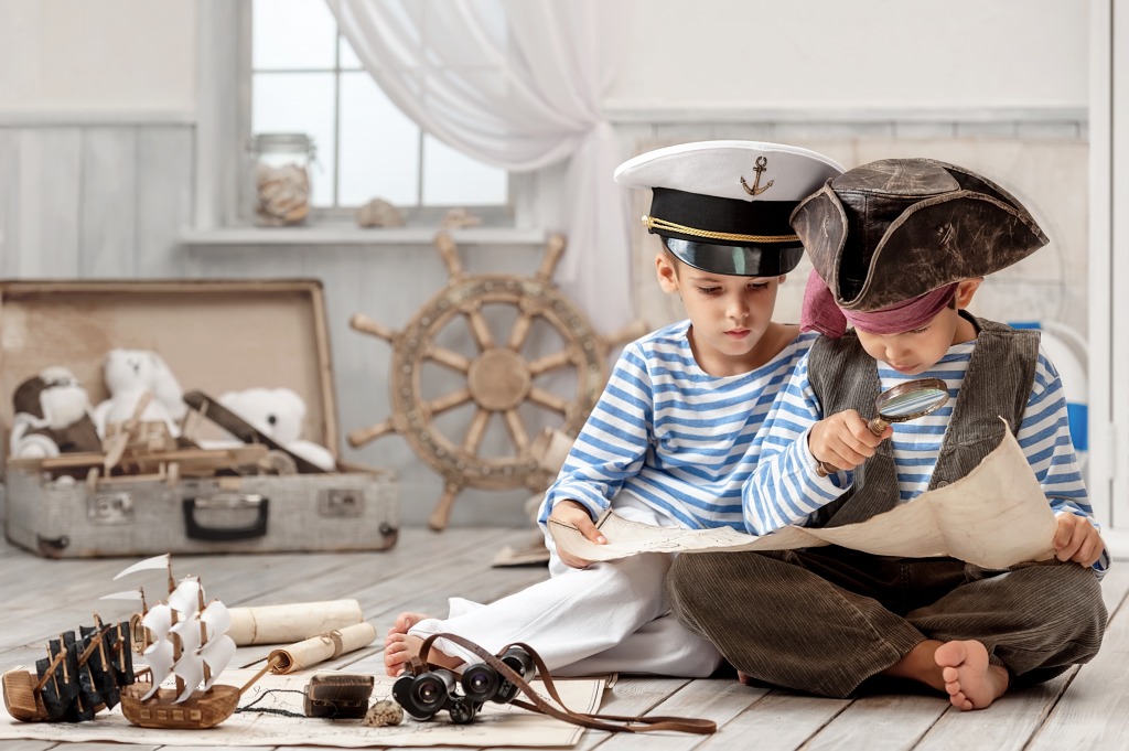 Two Young Pirates jigsaw puzzle in People puzzles on TheJigsawPuzzles.com