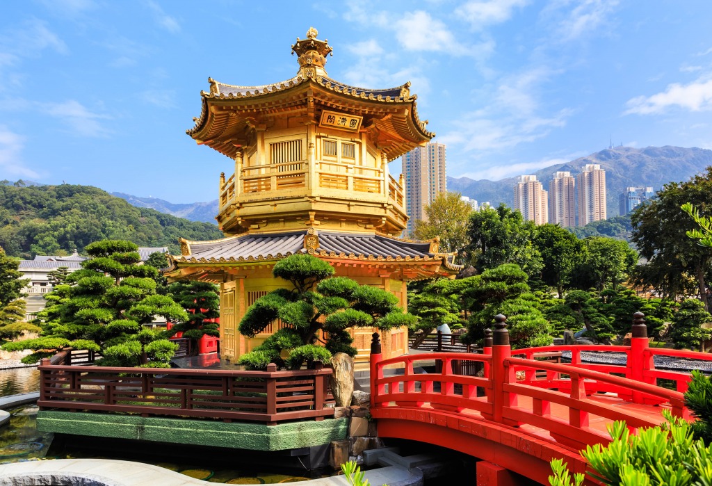 Nan Lian Garden, Hong Kong, China jigsaw puzzle in Bridges puzzles on TheJigsawPuzzles.com