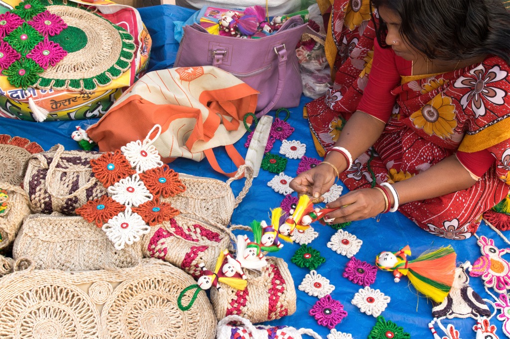 Making Handmade Jute Dolls in India jigsaw puzzle in People puzzles on TheJigsawPuzzles.com
