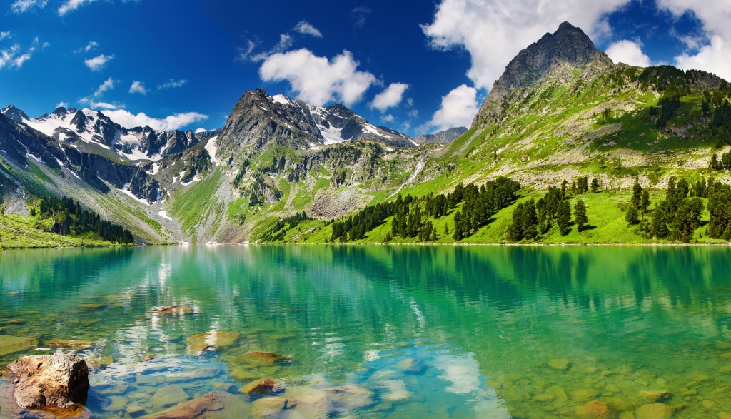 Mountain Lake jigsaw puzzle in Great Sightings puzzles on TheJigsawPuzzles.com