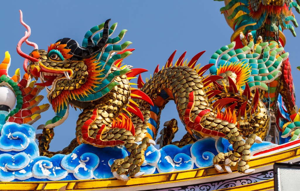 Dragon Head, Thai Temple jigsaw puzzle in Animals puzzles on TheJigsawPuzzles.com