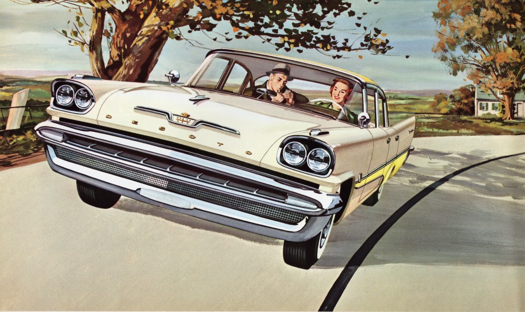 1957 DeSoto Fireflite 4 Door Sedan jigsaw puzzle in Cars & Bikes puzzles on TheJigsawPuzzles.com