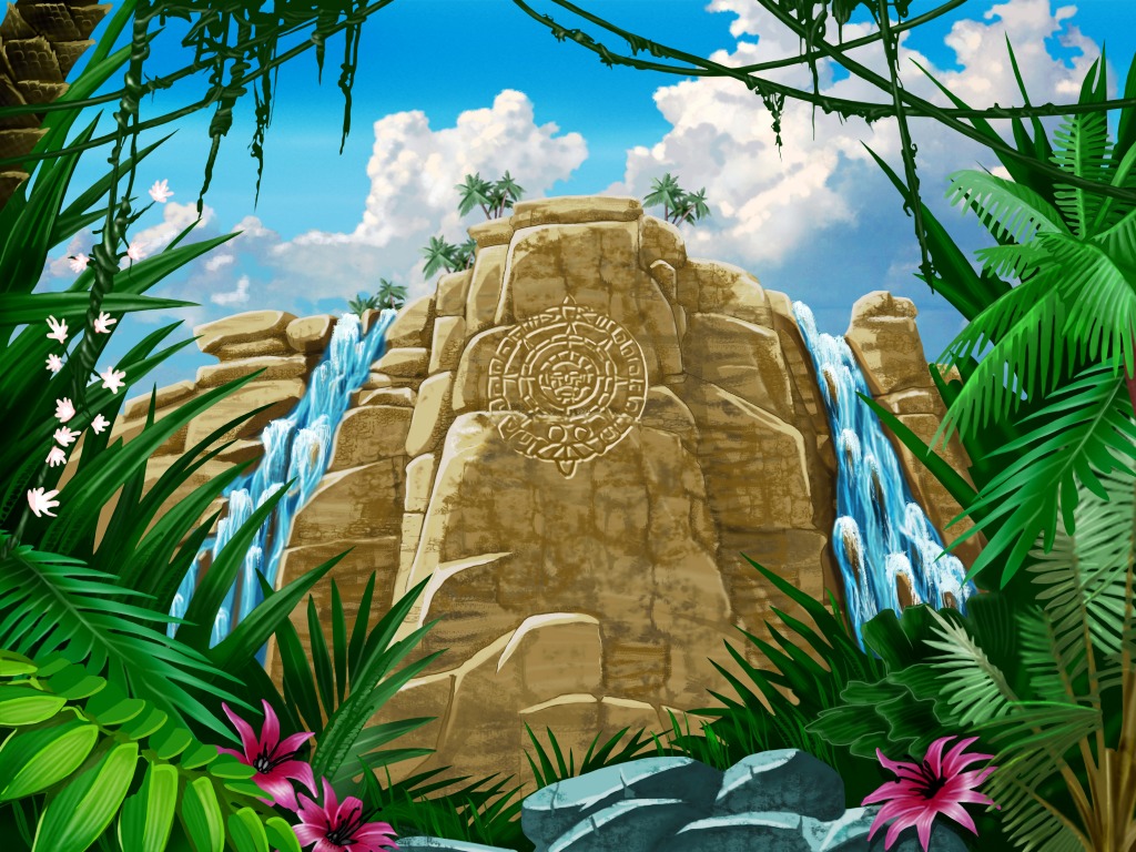 Waterfalls in the Tropical Jungle jigsaw puzzle in Waterfalls puzzles on TheJigsawPuzzles.com