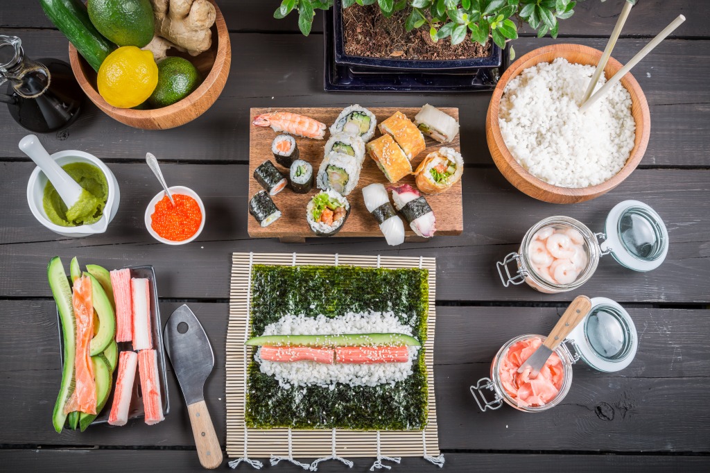 Making Sushi jigsaw puzzle in Food & Bakery puzzles on TheJigsawPuzzles.com