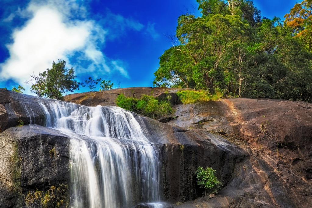 Telaga Tujuh Waterfalls, Malaysia jigsaw puzzle in Waterfalls puzzles on TheJigsawPuzzles.com