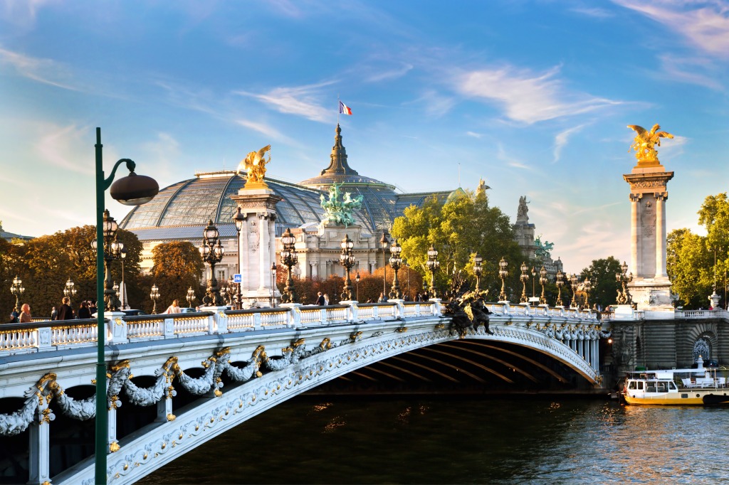 Pont Alexandre III, Paris, France jigsaw puzzle in Bridges puzzles on TheJigsawPuzzles.com