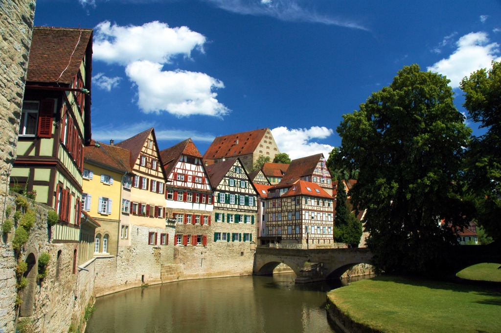 Schwaebisch Hall Town in Germany jigsaw puzzle in Street View puzzles on TheJigsawPuzzles.com