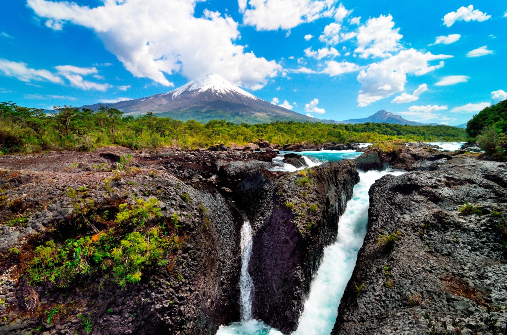 Raging Volcano Waterfalls jigsaw puzzle in Waterfalls puzzles on TheJigsawPuzzles.com