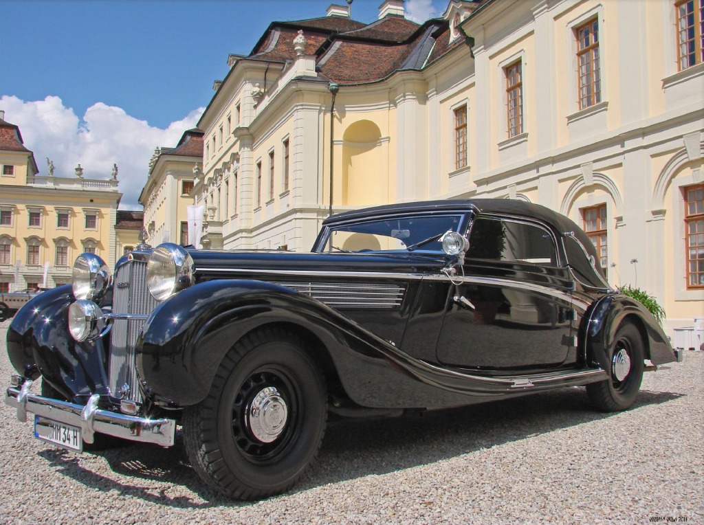 Maybach Cabriolet SW 38, Ludwigsburg, Germany jigsaw puzzle in Cars & Bikes puzzles on TheJigsawPuzzles.com