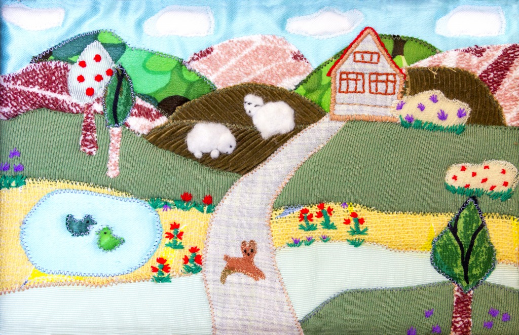 Landscape Patchwork jigsaw puzzle in Handmade puzzles on TheJigsawPuzzles.com
