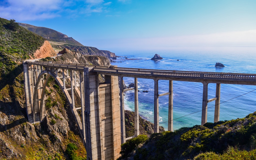 Bixby Bridge, Big Sur, California jigsaw puzzle in Bridges puzzles on TheJigsawPuzzles.com