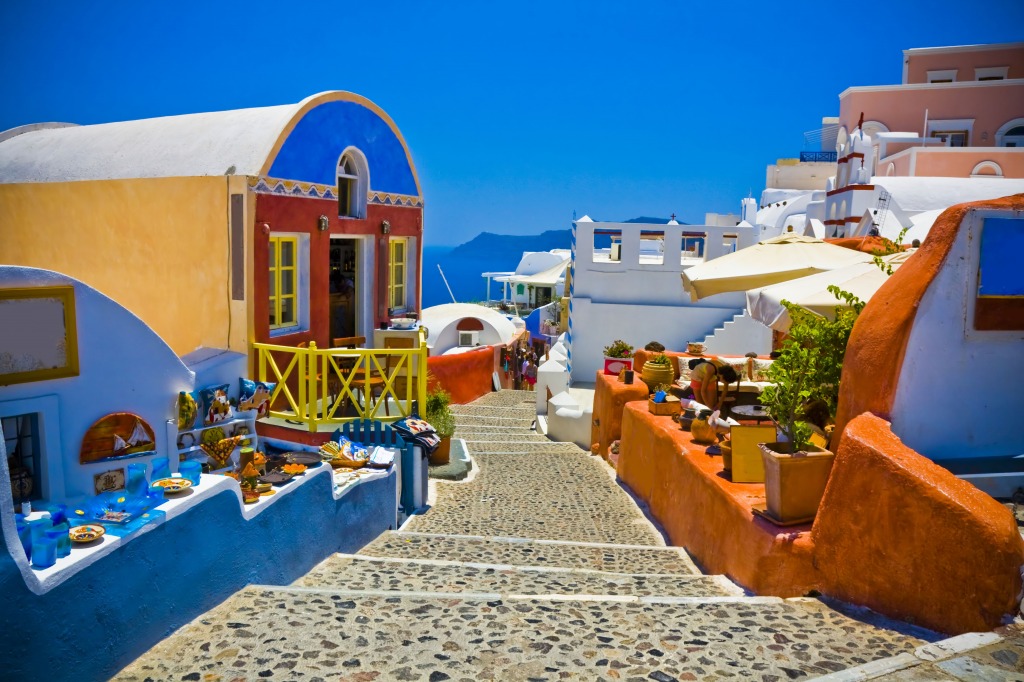 Oia City, Santorini, Greece jigsaw puzzle in Street View puzzles on TheJigsawPuzzles.com