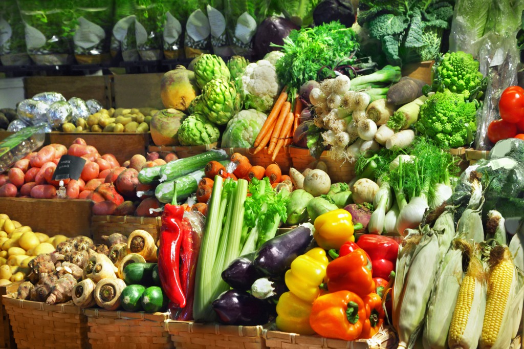 Vegetables at the Market jigsaw puzzle in Fruits & Veggies puzzles on TheJigsawPuzzles.com