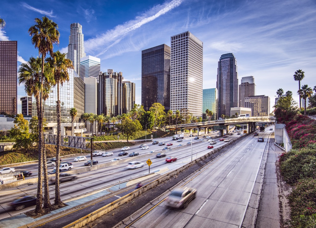 Downtown Los Angeles jigsaw puzzle in Street View puzzles on TheJigsawPuzzles.com