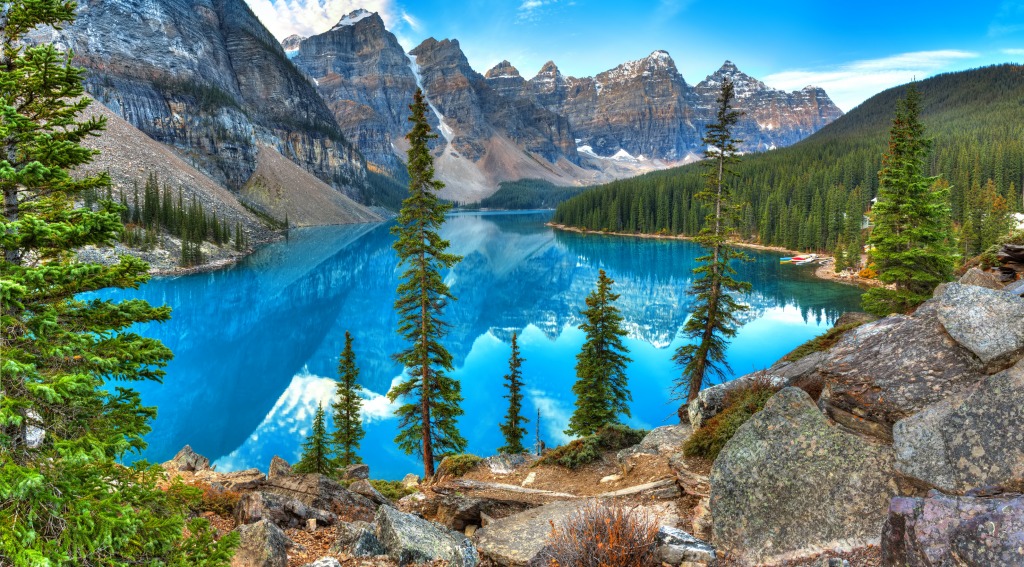 Moraine Lake, Banff National Park jigsaw puzzle in Great Sightings puzzles on TheJigsawPuzzles.com