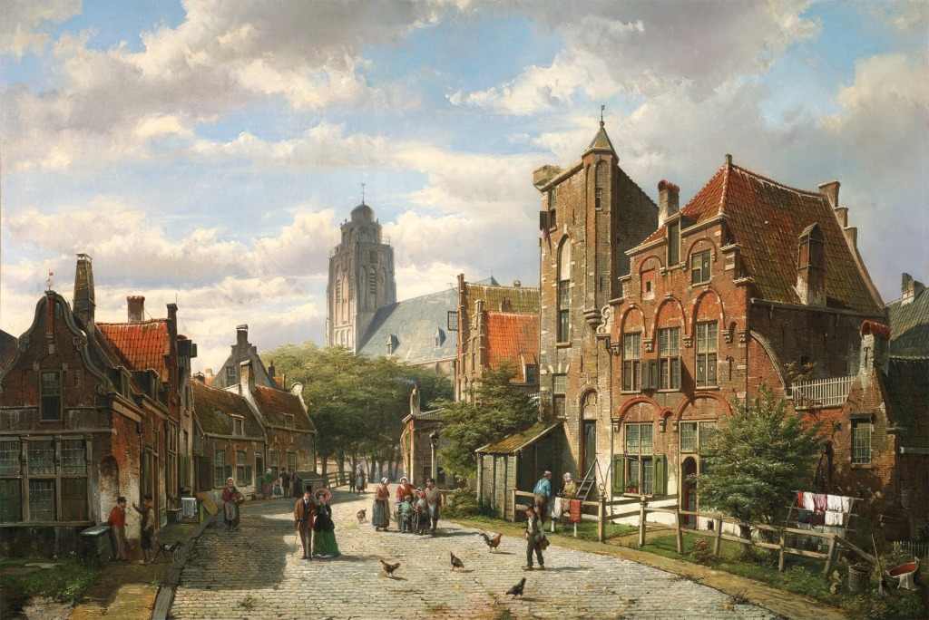 A Dutch Street jigsaw puzzle in Piece of Art puzzles on TheJigsawPuzzles.com