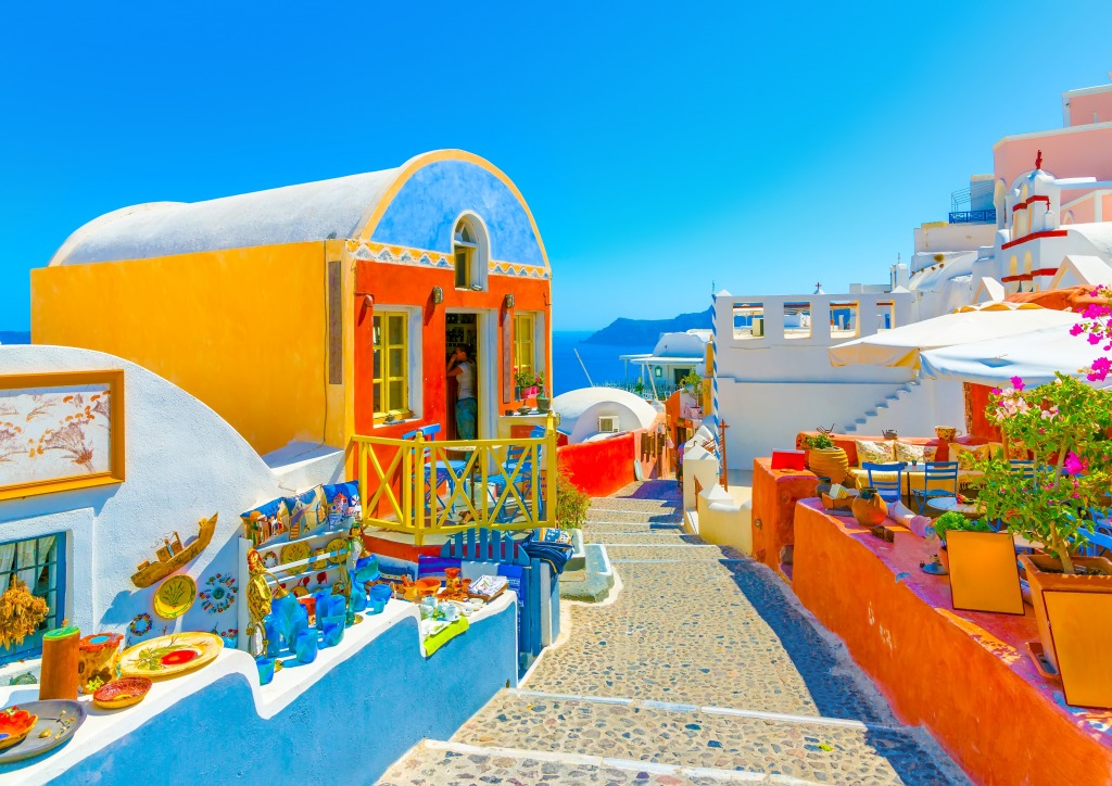 Santorini Island in Greece jigsaw puzzle in Puzzle of the Day puzzles on TheJigsawPuzzles.com