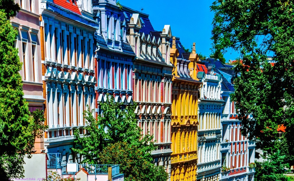 Colorful Facades in Görlitz, Germany jigsaw puzzle in Street View puzzles on TheJigsawPuzzles.com