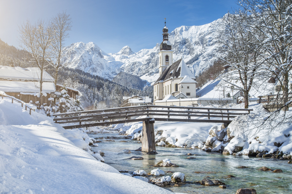 Village of Ramsau, Upper Bavaria jigsaw puzzle in Bridges puzzles on TheJigsawPuzzles.com