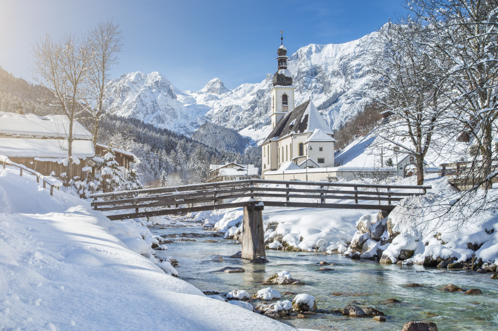 Village of Ramsau, Upper Bavaria jigsaw puzzle in Bridges puzzles on TheJigsawPuzzles.com