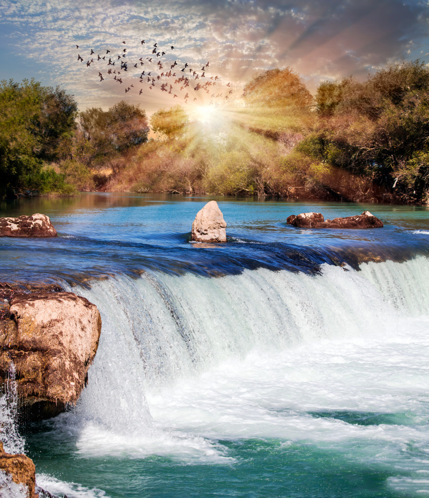 Manavgat Waterfall In Turkey jigsaw puzzle in Waterfalls puzzles on TheJigsawPuzzles.com