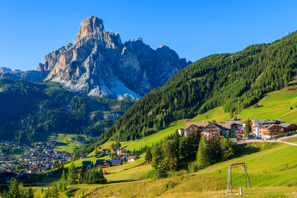 La Villa Alpine Village in Dolomites jigsaw puzzle in Puzzle of the Day puzzles on TheJigsawPuzzles.com