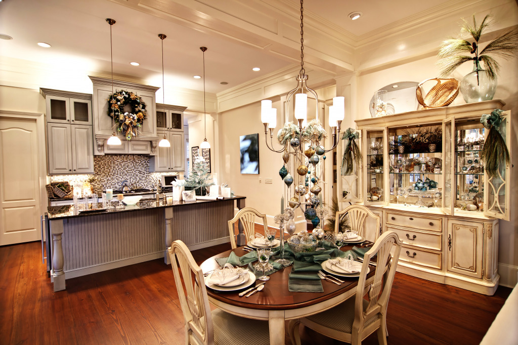 Decorated Dining Room jigsaw puzzle in Food & Bakery puzzles on TheJigsawPuzzles.com