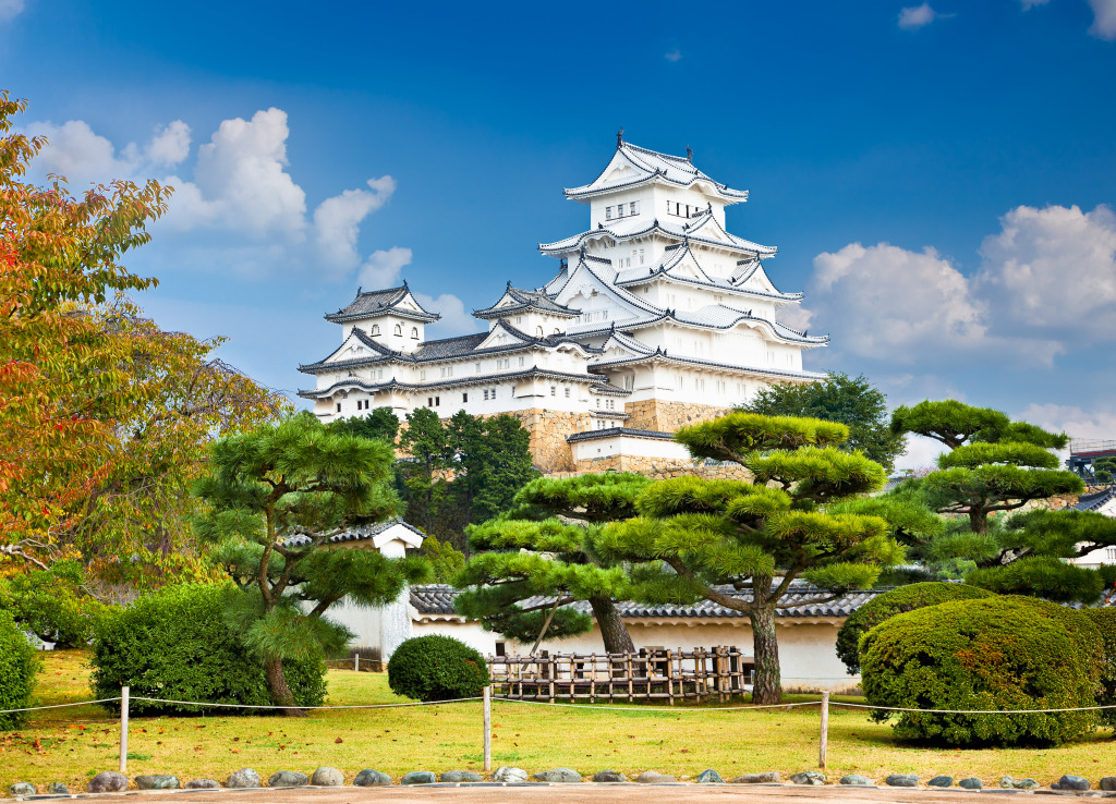 Himeji Castle, Japan jigsaw puzzle in Castles puzzles on TheJigsawPuzzles.com