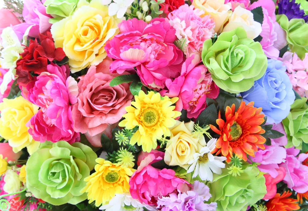 Bright Colorful Flowers jigsaw puzzle in Flowers puzzles on TheJigsawPuzzles.com