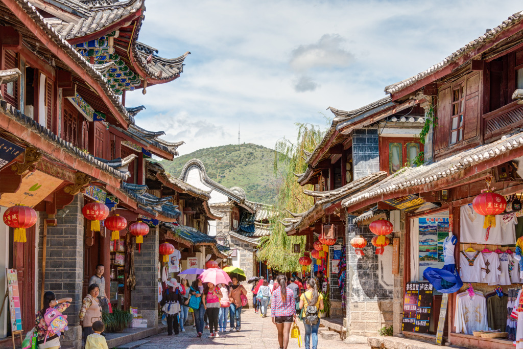 Old Town of Lijiang, China jigsaw puzzle in Street View puzzles on TheJigsawPuzzles.com