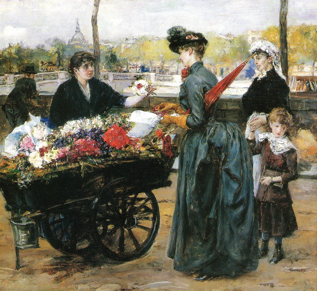 The Flower Seller jigsaw puzzle in Puzzle of the Day puzzles on TheJigsawPuzzles.com