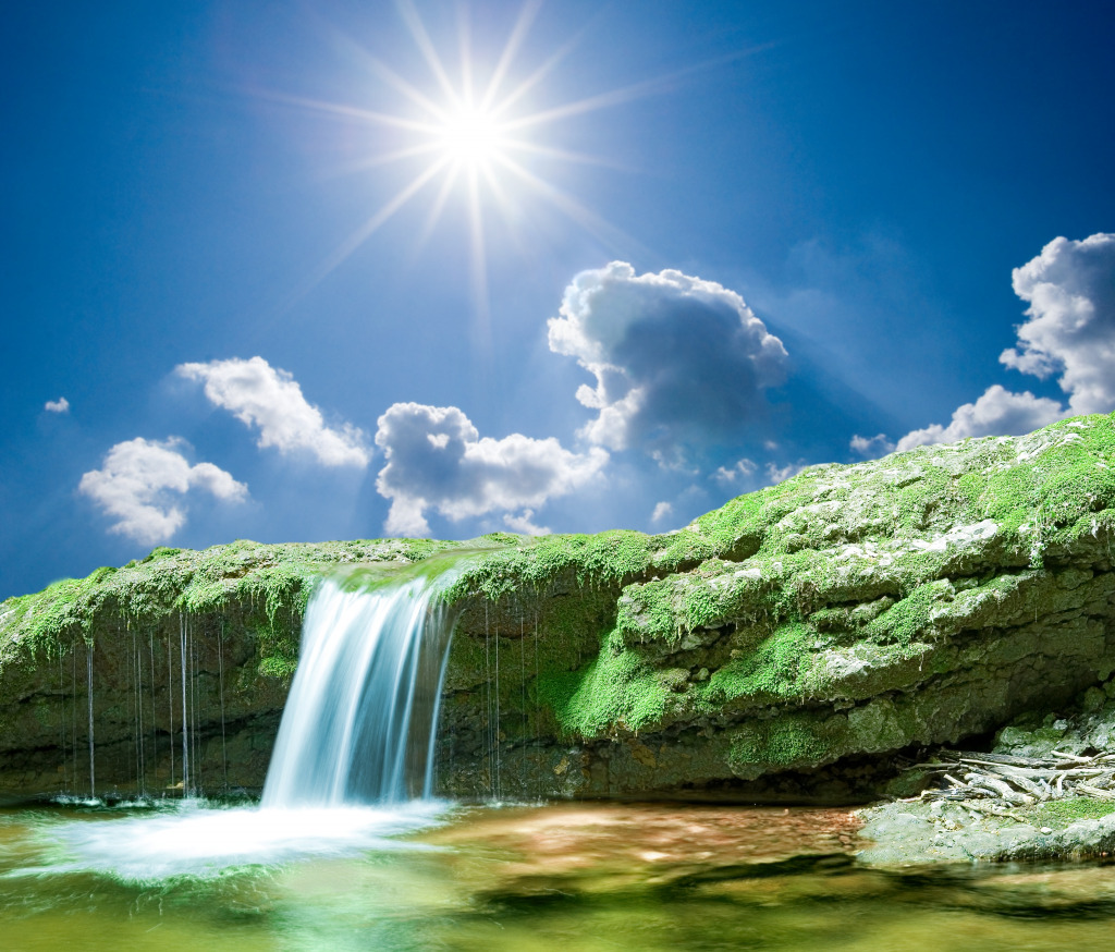 Small Waterfall jigsaw puzzle in Waterfalls puzzles on TheJigsawPuzzles.com