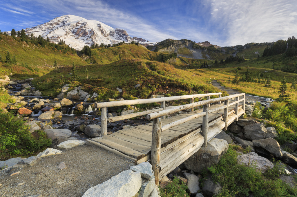 Mt. Rainier, Pacific Northwest jigsaw puzzle in Bridges puzzles on TheJigsawPuzzles.com