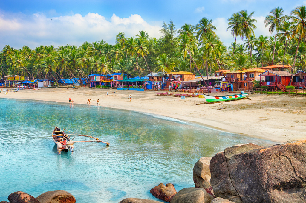 Goa Province Beach in India jigsaw puzzle in Great Sightings puzzles on TheJigsawPuzzles.com