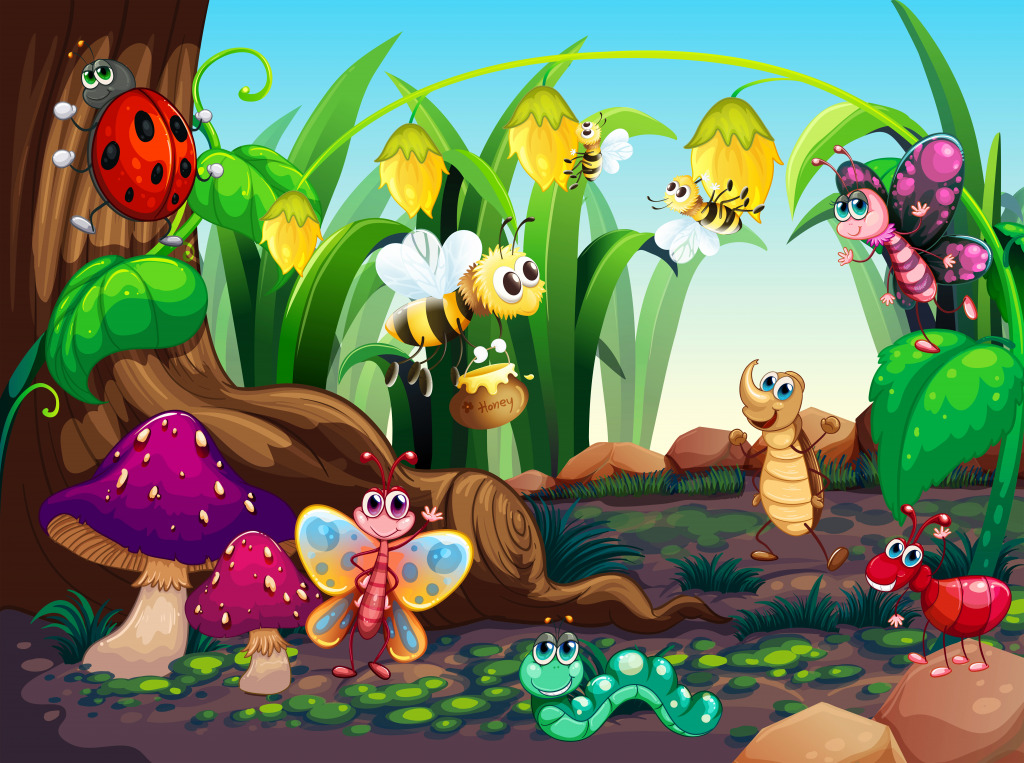 Many Insects Living In the Garden jigsaw puzzle in Animals puzzles on TheJigsawPuzzles.com