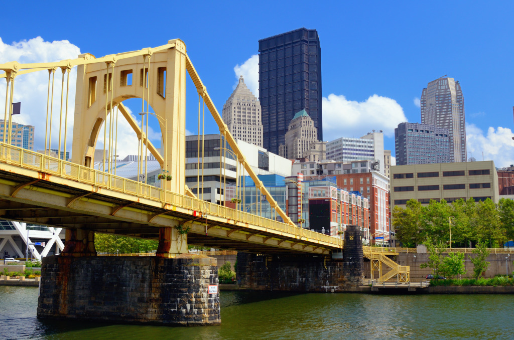 Waterfront in Downtown Pittsburgh jigsaw puzzle in Bridges puzzles on TheJigsawPuzzles.com