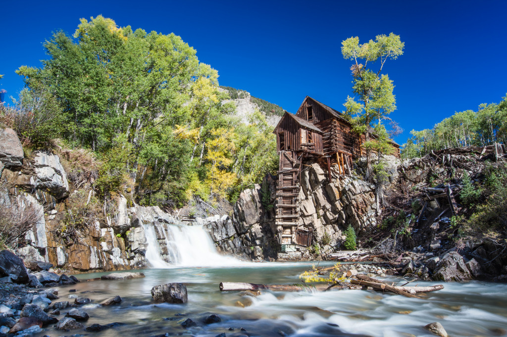 Abandoned Crystal Mill in Marble CO jigsaw puzzle in Waterfalls puzzles on TheJigsawPuzzles.com
