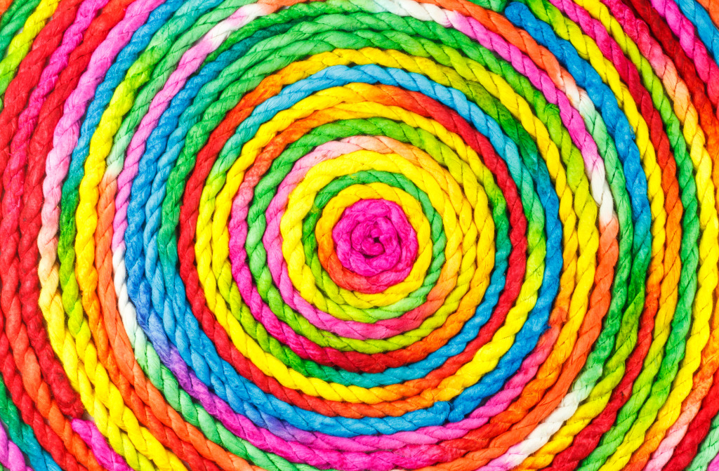 Colorful Rope Circle jigsaw puzzle in Handmade puzzles on TheJigsawPuzzles.com