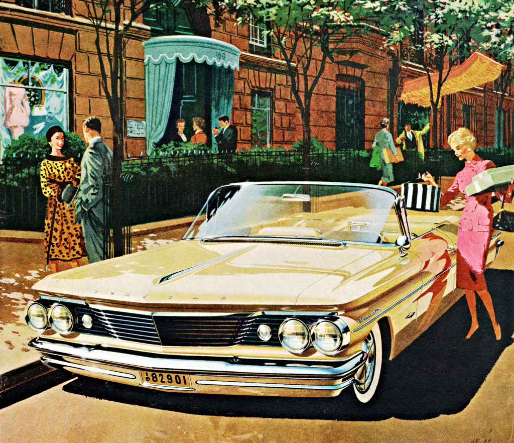 1960 Pontiac Bonneville Convertible jigsaw puzzle in Cars & Bikes puzzles on TheJigsawPuzzles.com