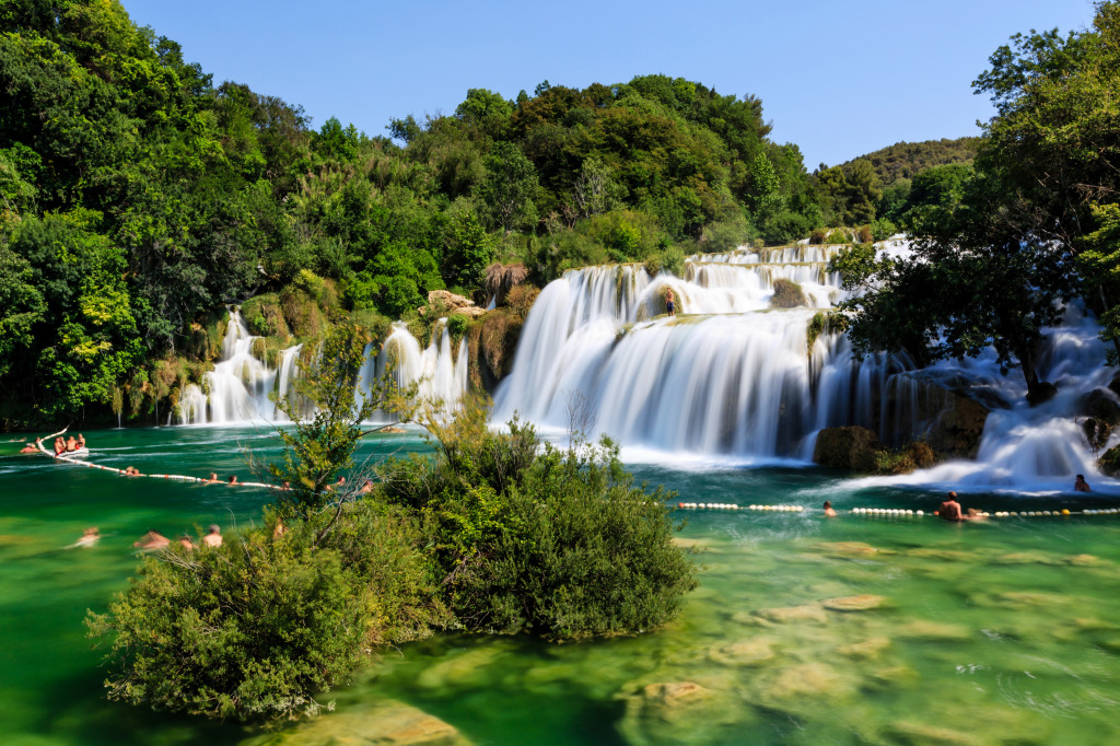 National Park Krka, Croatia jigsaw puzzle in Waterfalls puzzles on TheJigsawPuzzles.com