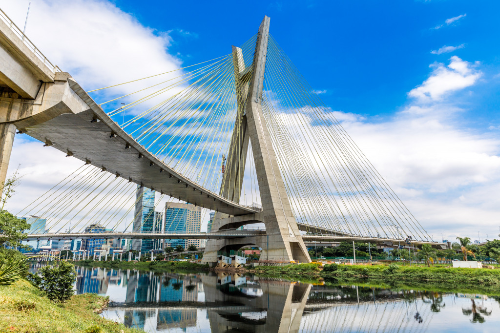 Estaiada Bridge in Sao Paulo, Brazil jigsaw puzzle in Bridges puzzles on TheJigsawPuzzles.com