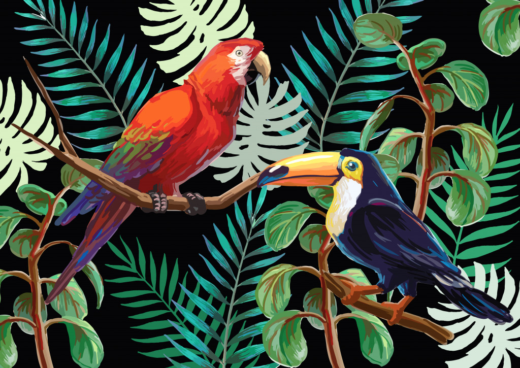 Tropical Birds jigsaw puzzle in Animals puzzles on TheJigsawPuzzles.com