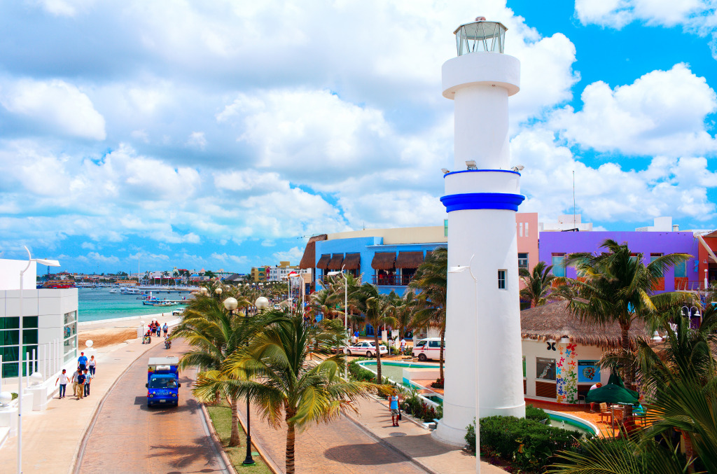 Lighthouse in Cozumel, Mexico jigsaw puzzle in Great Sightings puzzles on TheJigsawPuzzles.com