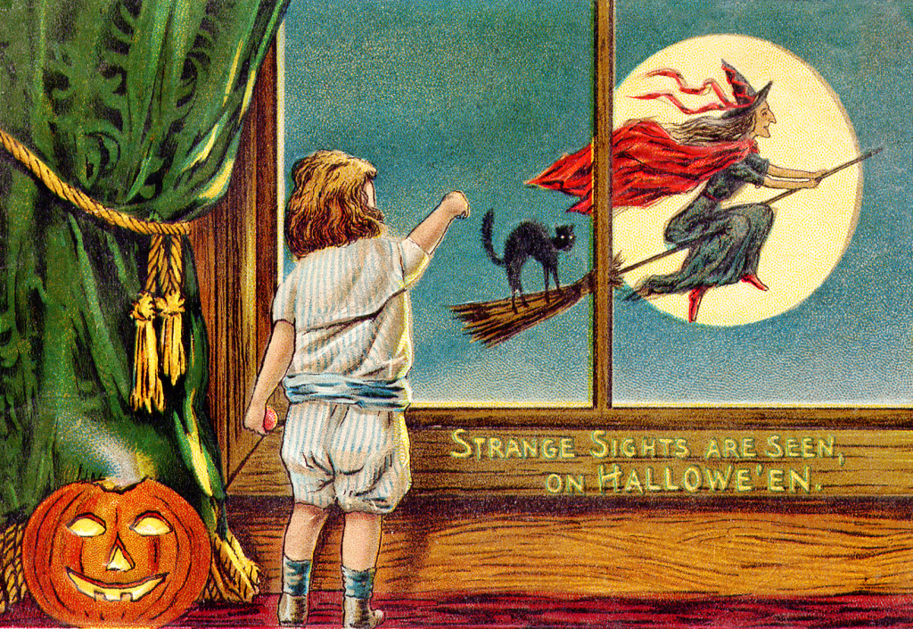 Vintage Halloween Postcard jigsaw puzzle in Halloween puzzles on TheJigsawPuzzles.com