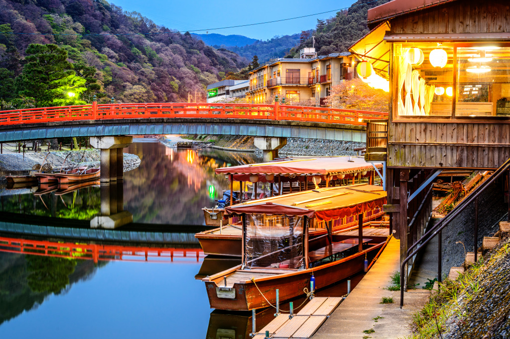 Ujigawa River, Kyoto Prefecture, Japan jigsaw puzzle in Bridges puzzles on TheJigsawPuzzles.com